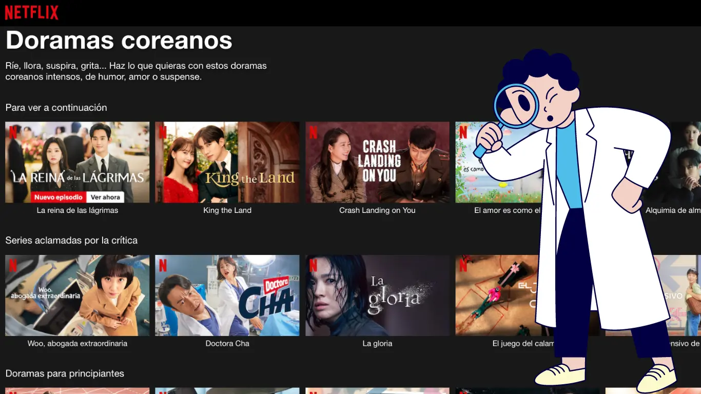 Imagen de caratula de seríe Cómo encontrar todas las series y películas coreanas o kdramas en Netflix